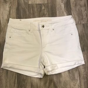 American Eagle White Denim Shorts